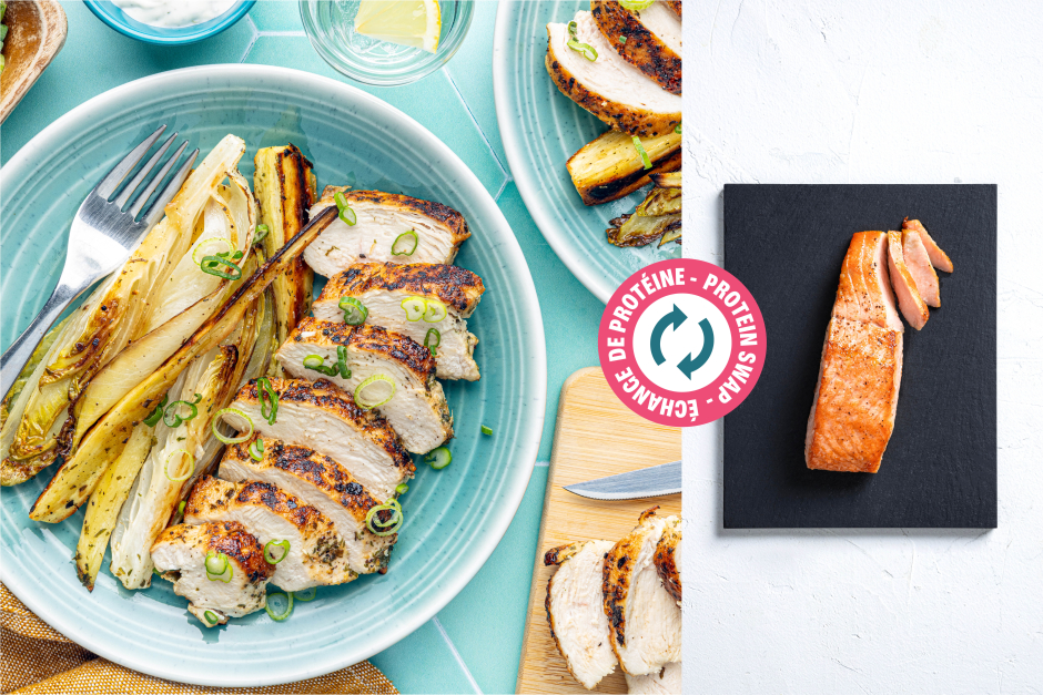 Échange de protéine | Sain + Sensé: Saumon poêlé avec endives et panais rôtis au miel