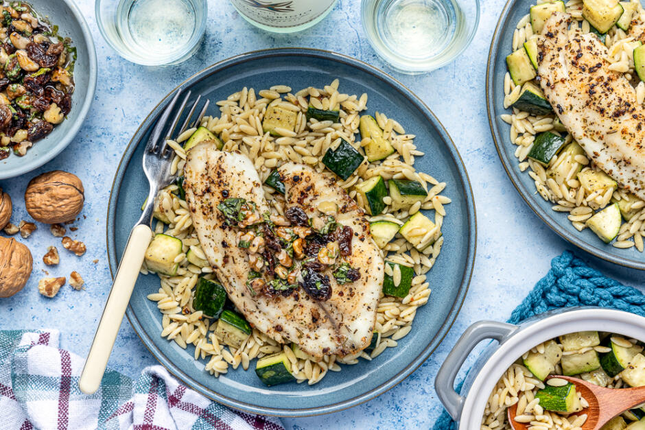 Fish with Walnut-Raisin Agrodolce