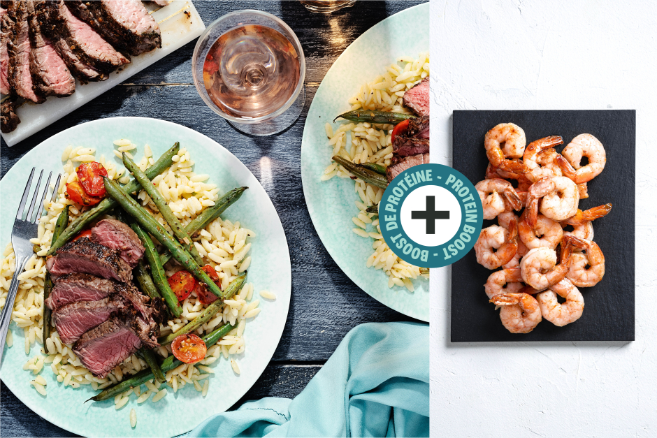 Boost de protéines | Terre et mer poêlés tagliata
