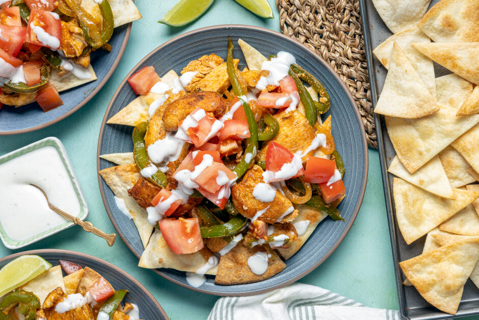 Loaded Nachos with Tex-Mex Chicken