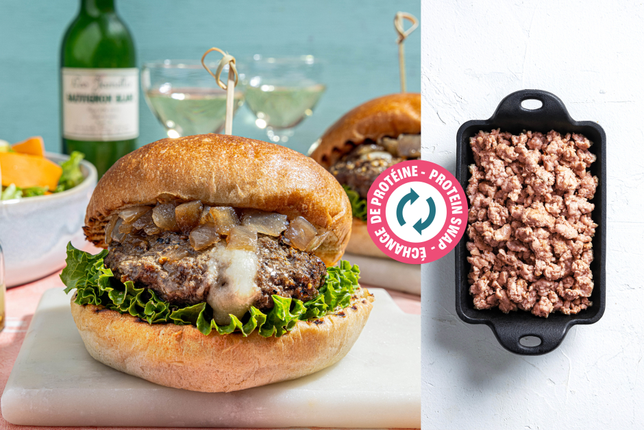 Échange de protéine | Burgers de porc Juicy Lucy sur le barbecue