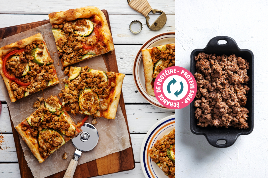Échange de protéine | Pizza style Detroit avec bœuf haché