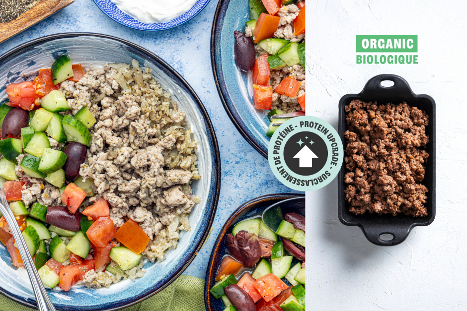 Protein Upgrade | ORGANIC Ground Beef Shawarma Bowls