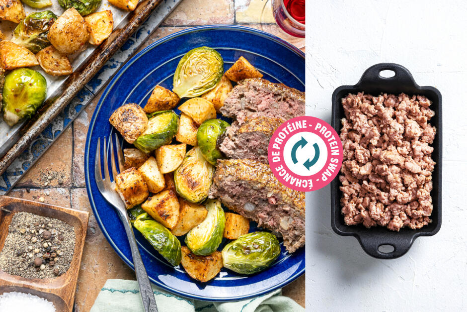 Protein Swap | Sheet Pan Honey-Mustard Pork Meatloaf
