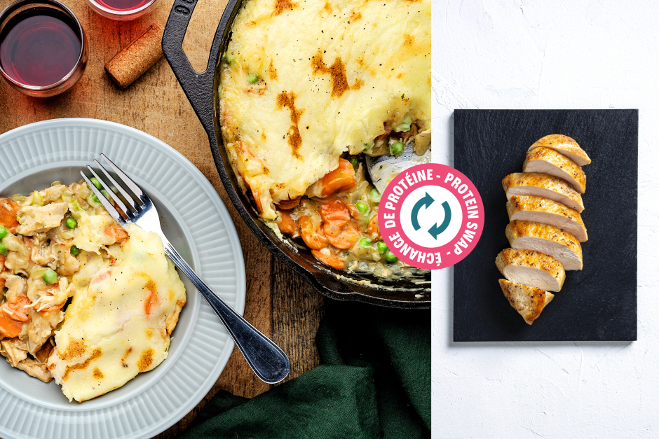 Protein Swap | Crustless Chicken Breast ‘Pot Pie’