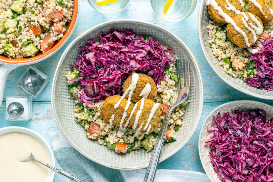 Bols de falafels rapido