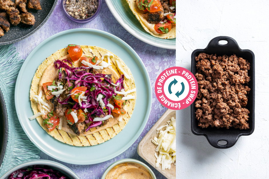 Protein Swap | BBQ Carne Asada Ground Beef Tacos