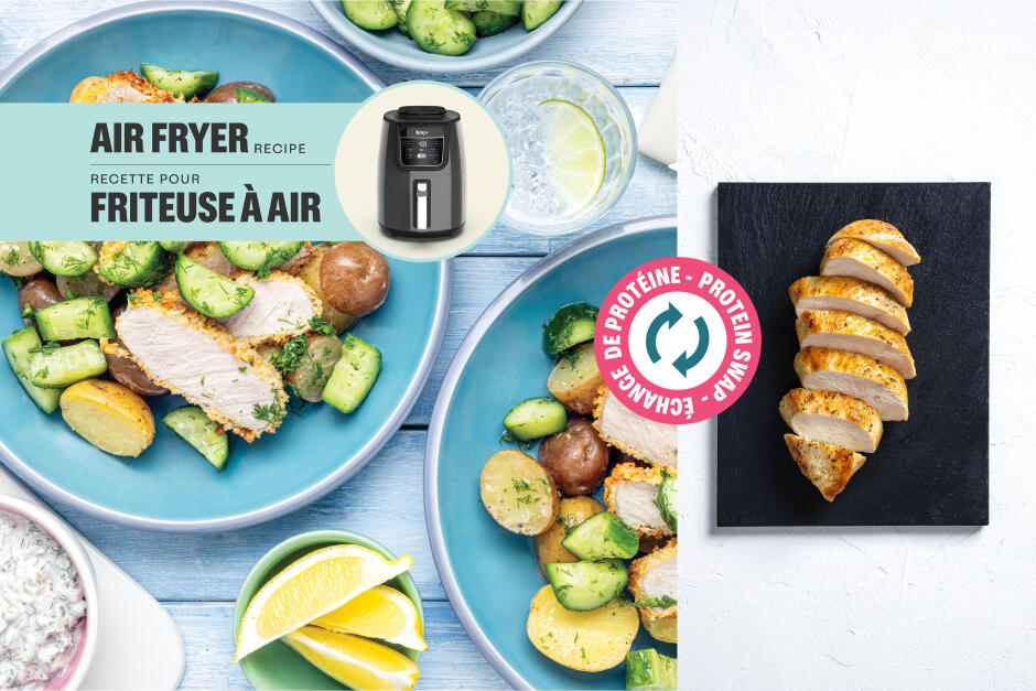 Protein Swap | Chicken Schnitzel with Pickle Sour Cream