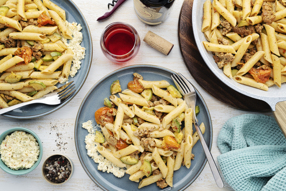 Fast & Fresh Penne with Ground Pork