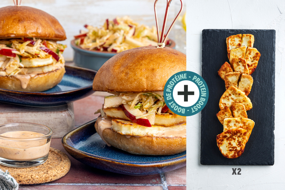 Protein Boost | Seared Double Halloumi Burgers