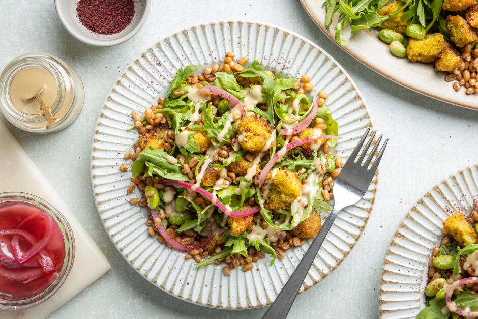 Wholesome Farro & Falafel Bowls