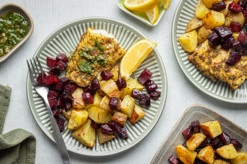 Tilapia & Root Vegetable Sheet Pan