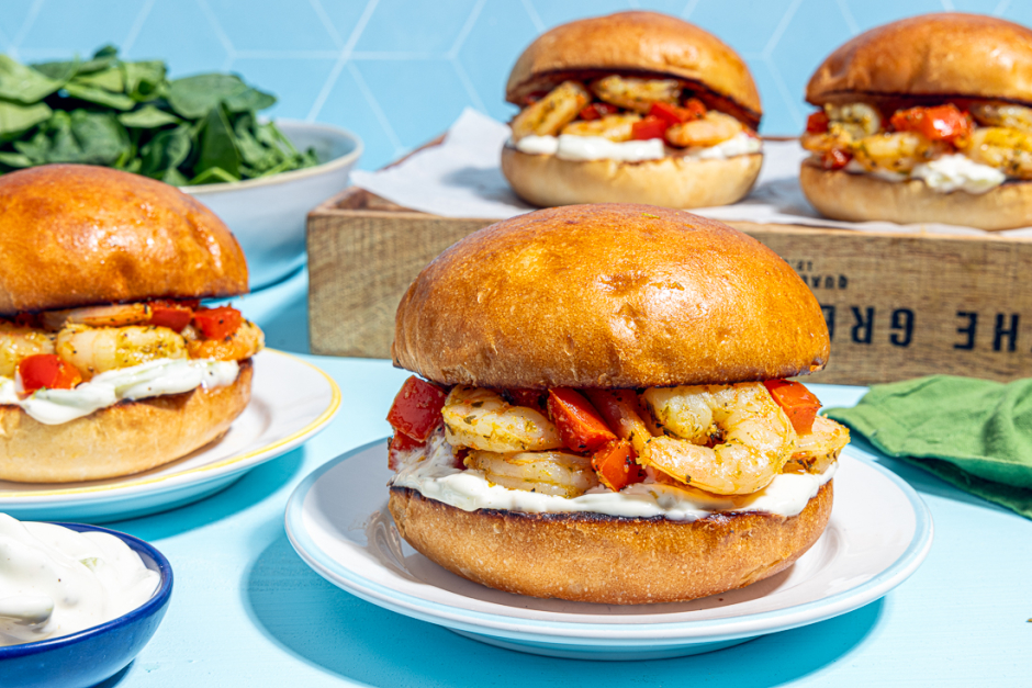 Sandwichs de crevettes pique-nique à la plage