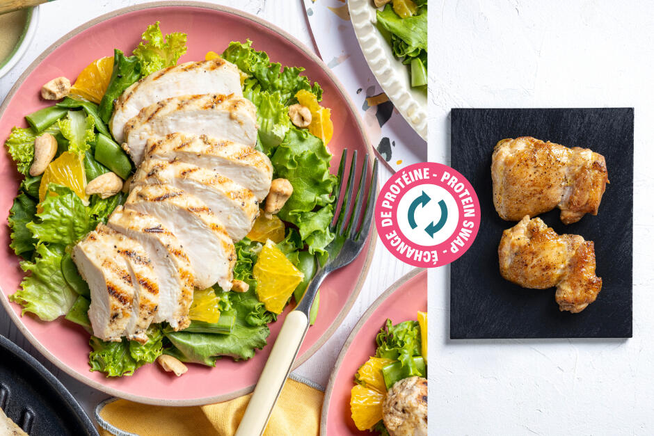 Protein Swap | Orange-Tahini Grilled Chicken Salad