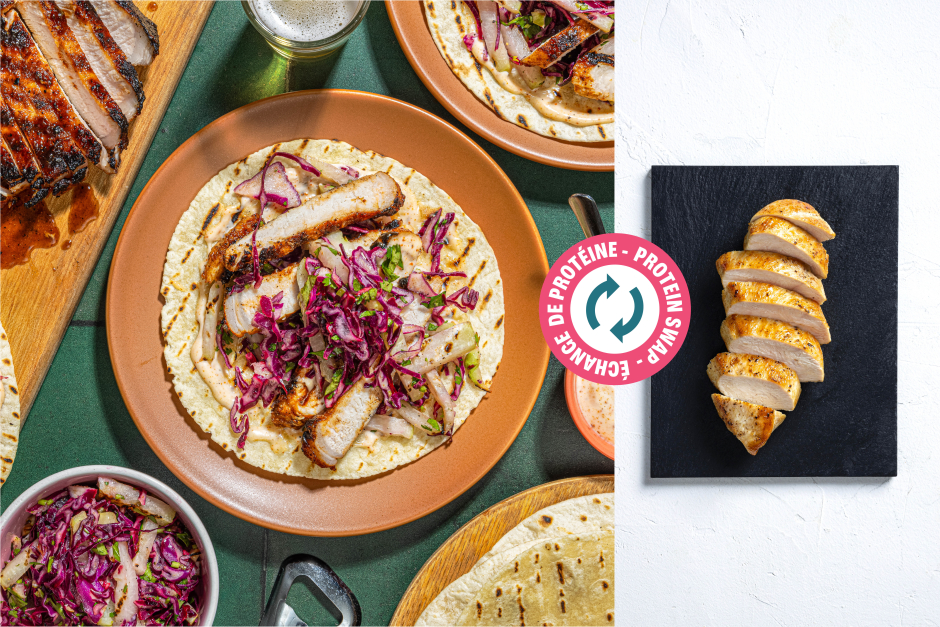 Protein Swap | Southern BBQ Chicken Tacos