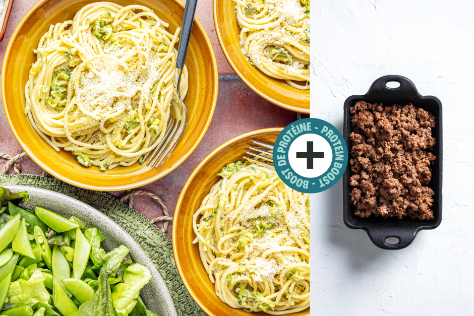 Boost de protéines | Spaghettis aglio e zucchini-Oh avec bœuf