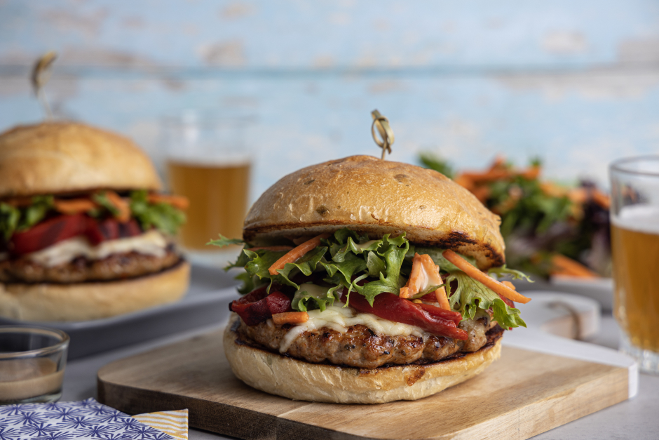 Pork & Mozzarella Burgers