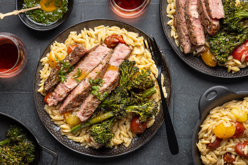 Grass-Fed Rib Steak with Charred Lemon Oil