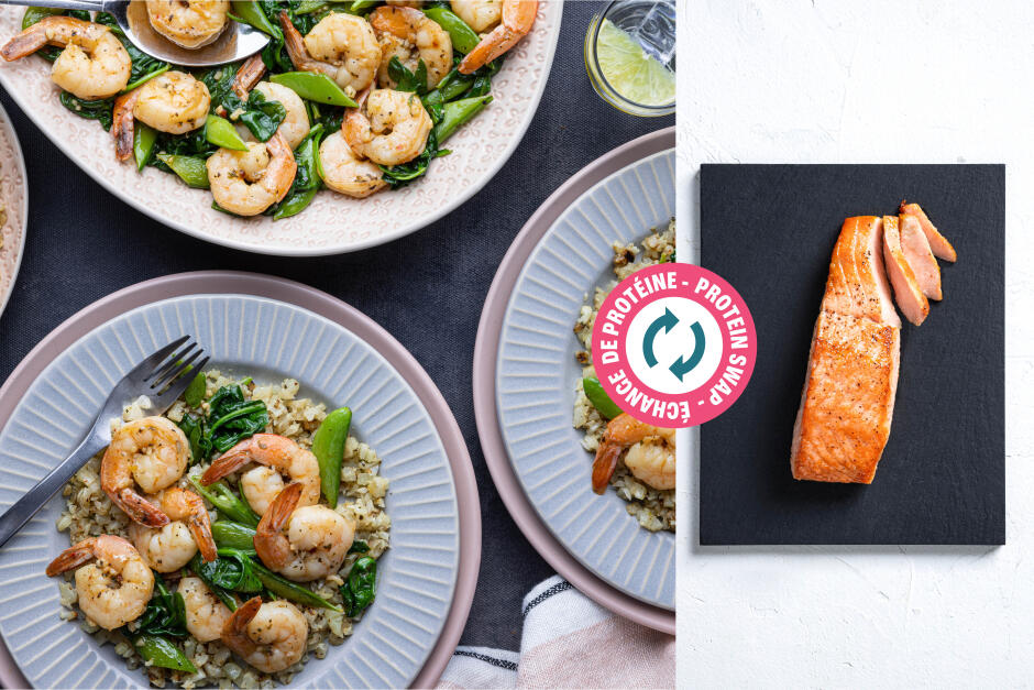 Protein Swap | Garlic-Butter Salmon Bowls