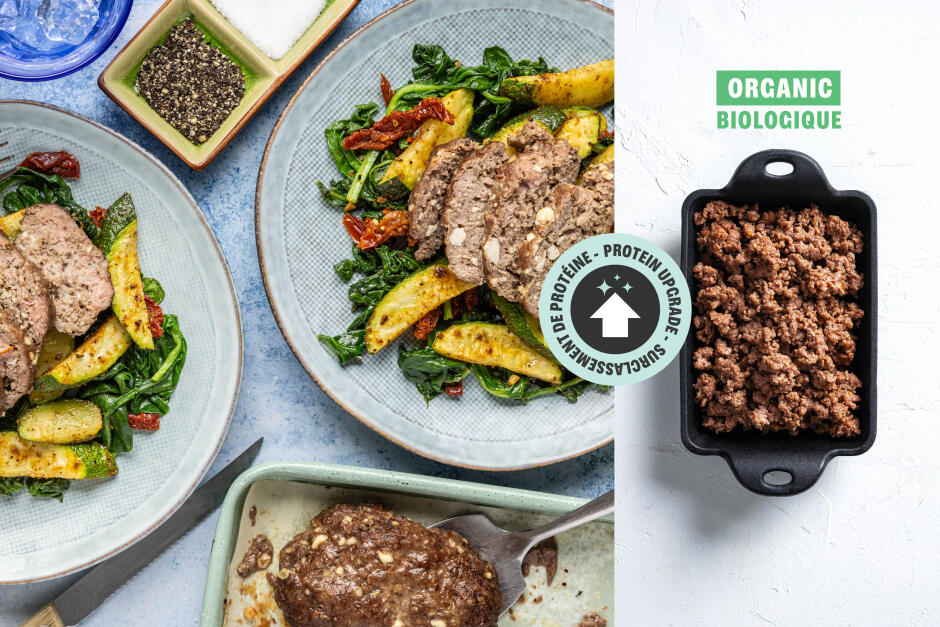 Protein Upgrade | Feta-Stuffed ORGANIC Beef Mini Meatloaves