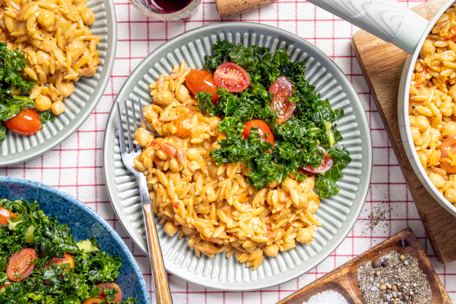 One-Pot Summery Chickpea Orzotto