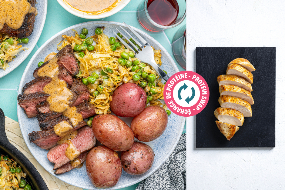 Protein Swap | St. Paddy’s Whisky-Rubbed Chicken Breasts & Buttered Potatoes