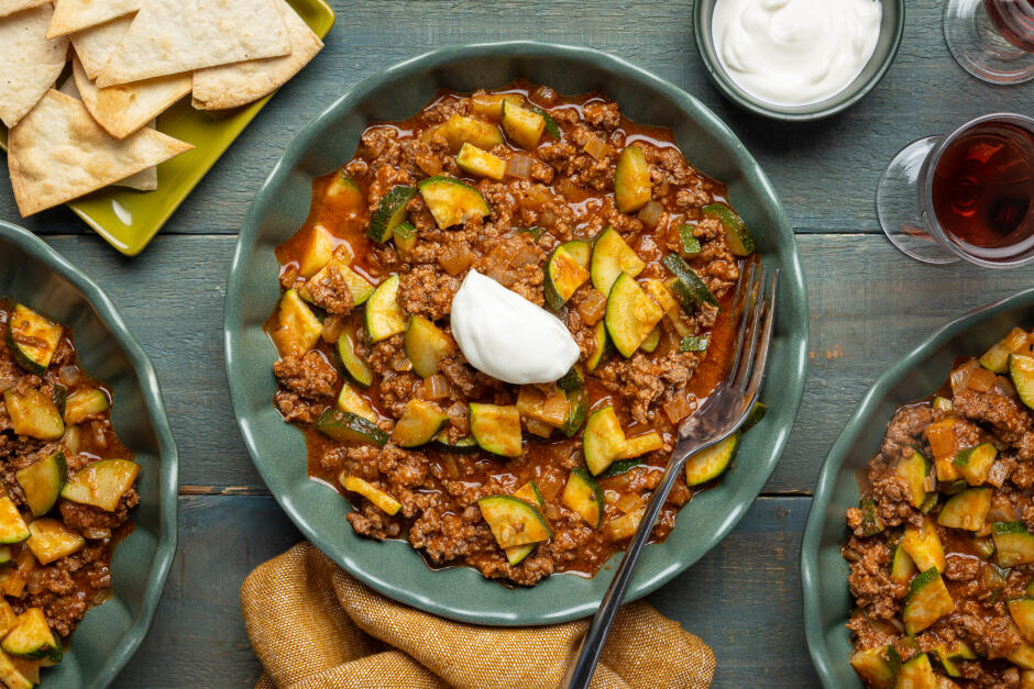 Chili bœuf et zucchinis