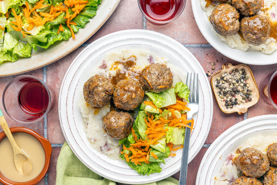 Sweet Maple Beef 'n' Hidden Carrot Meatballs