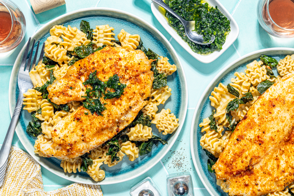 Tuscan Tilapia with Sorrel ‘Pesto’