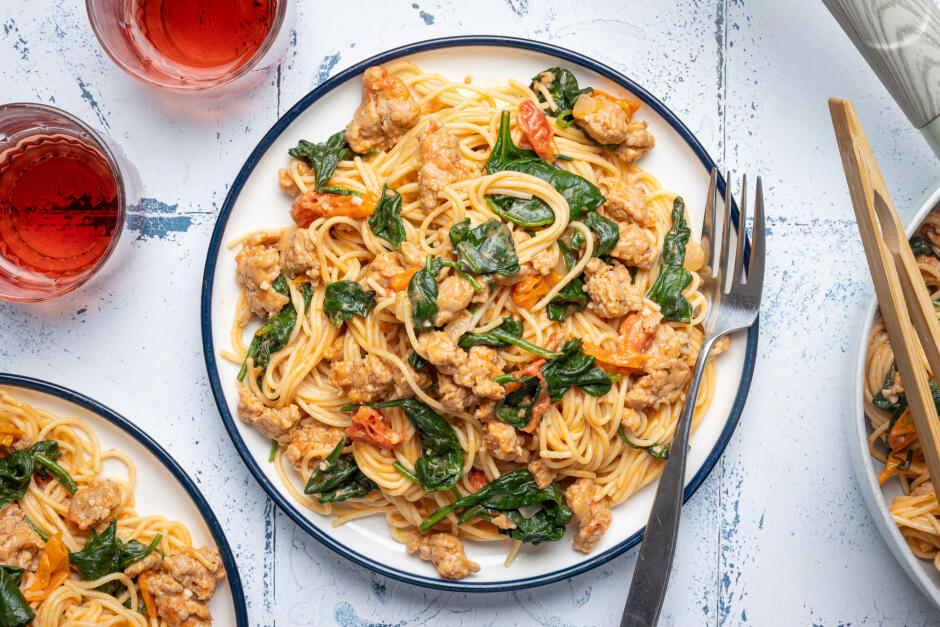 Creamy Tomato Butter Sausage Pasta