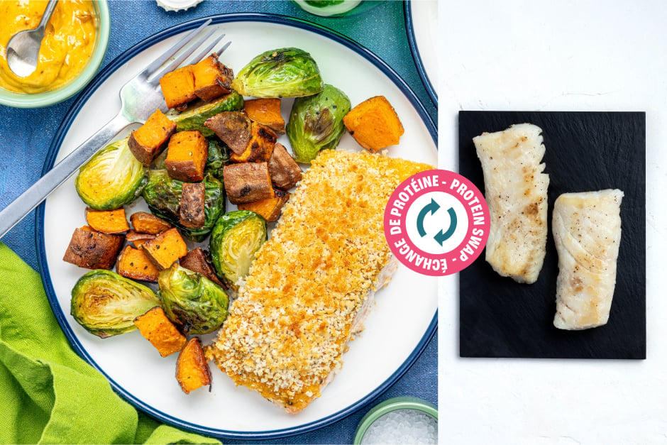 Protein Swap | Thai Yellow Curry Cod Sheet Pan