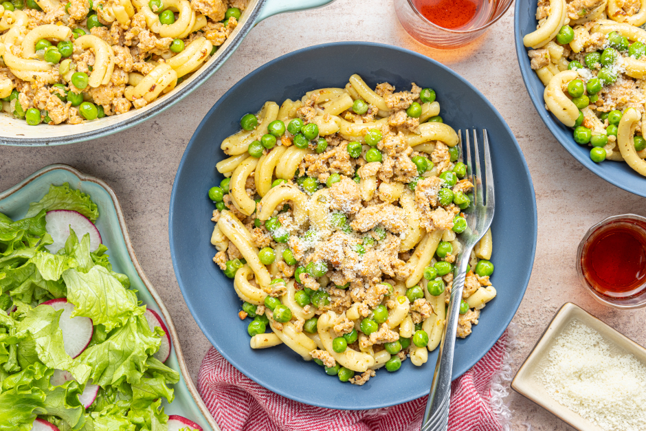 Gemellis frais alla panna avec saucisse