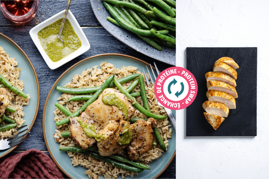 Protein Swap | Basil Pesto Chicken Breasts