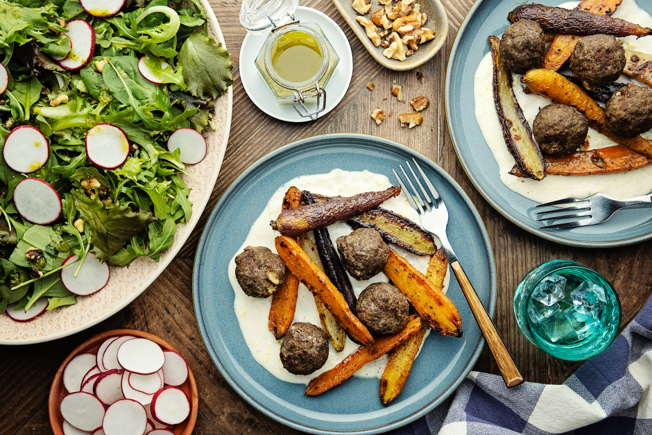 Carb-Wise: Beef & Walnut Meatball Traybake