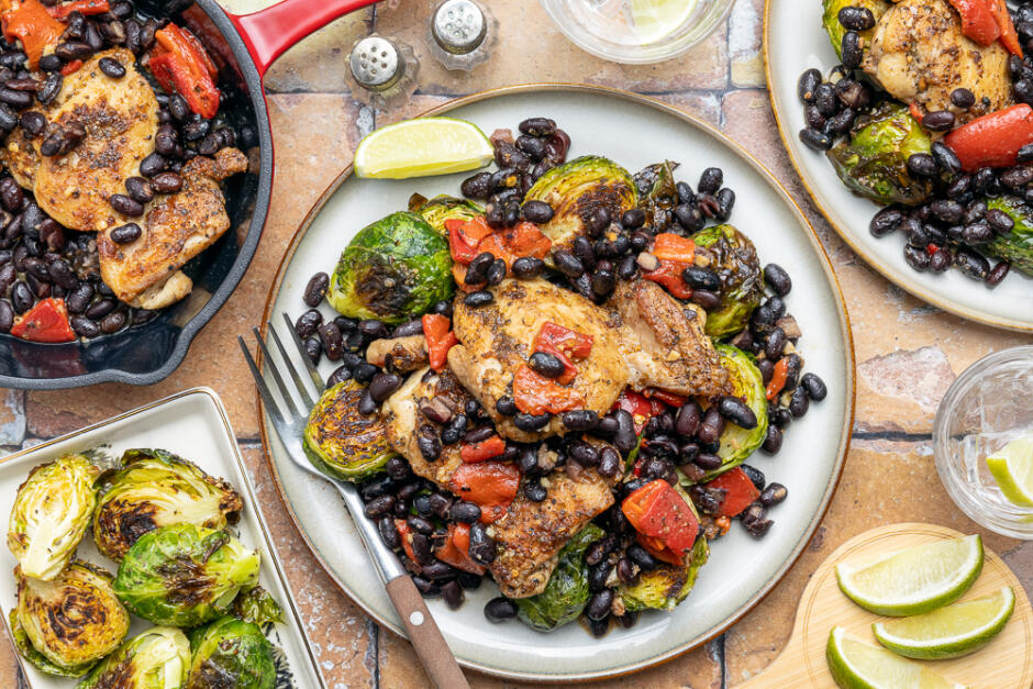 Mojo cubain au poulet et haricots