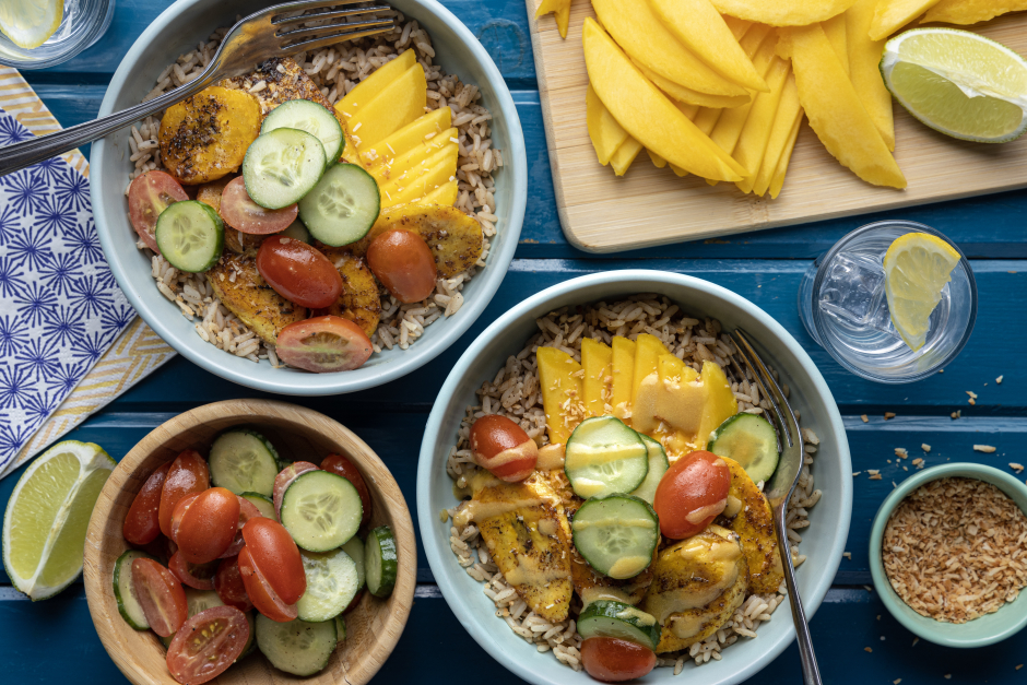 Spicy Caribbean-Inspired Vegan Nourish Bowls