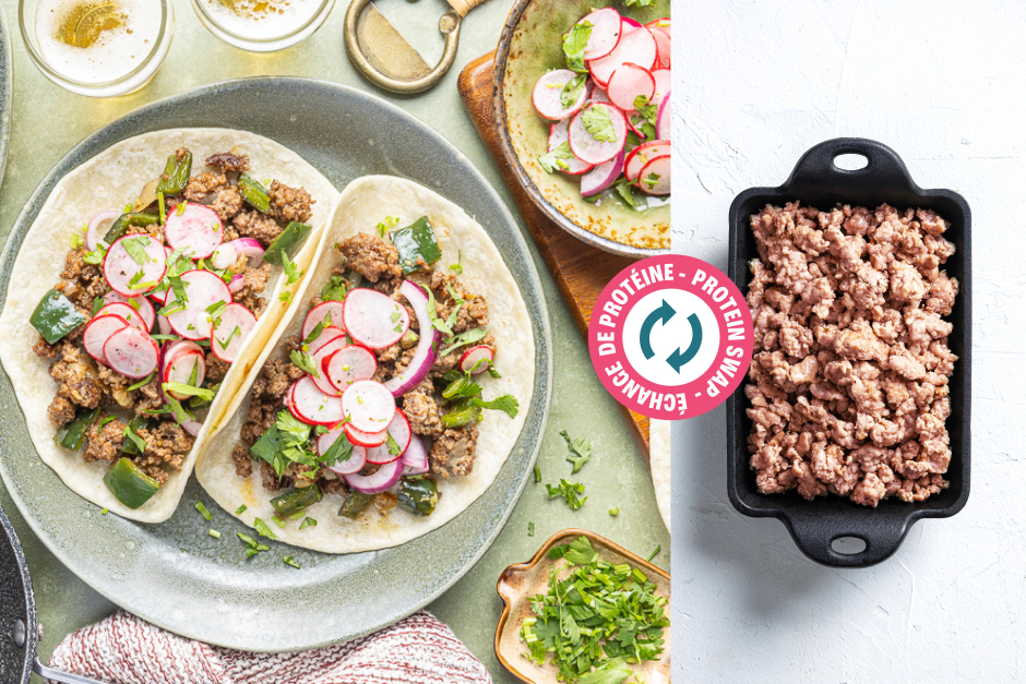 Protein Swap | Cheesy Poblano Pork Tacos