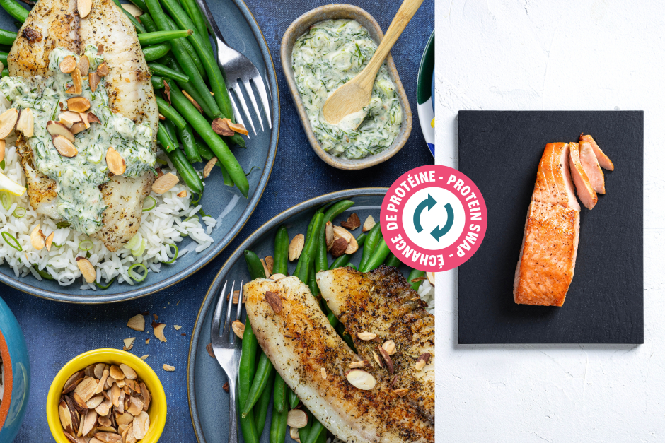 Échange de protéine | Saumon à la sauce déesse verte