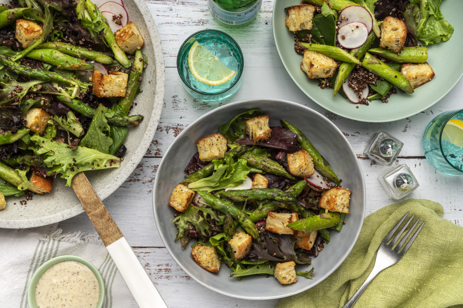 Asparagus & Quinoa Spring Caesar Salad