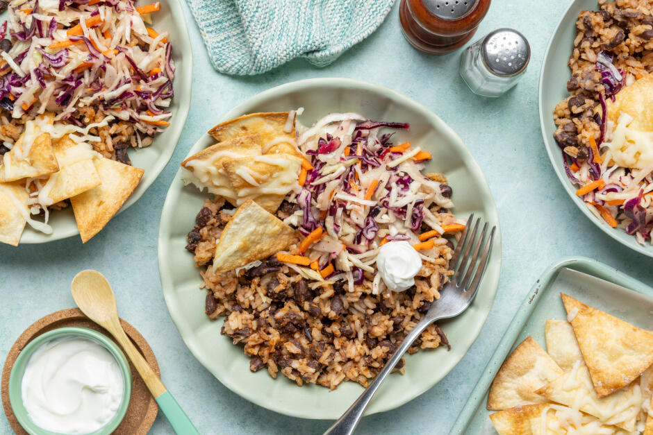 Black Bean & Sweet Pepper 'Enchilada' Skillet