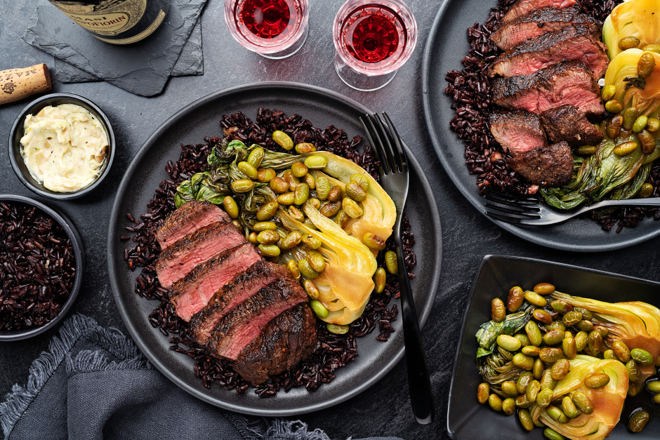 L’Artisan: AAA Beef Tenderloin Steaks with Spicy Garlic-Wasabi Butter