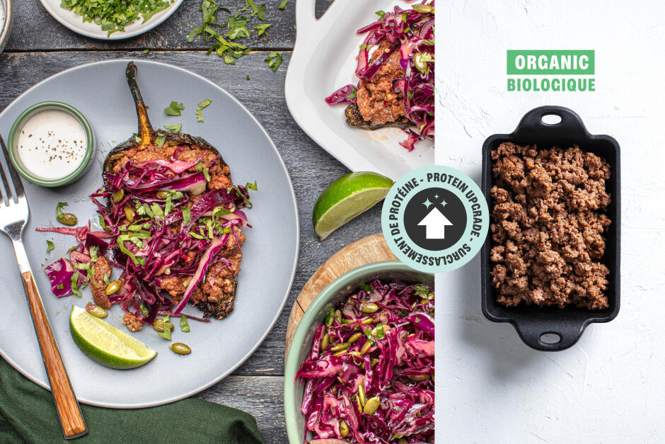 Protein Upgrade | Mexican ORGANIC Beef-Stuffed Poblanos