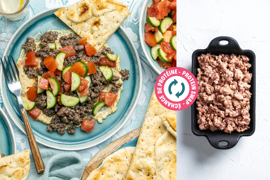 Protein Swap | Za’atar Turkey Hummus Plates