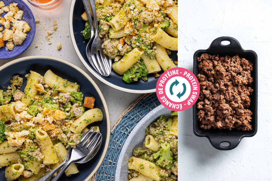 Protein Swap | Quick Creamy Ground Beef & Caramelized Onion Ragu