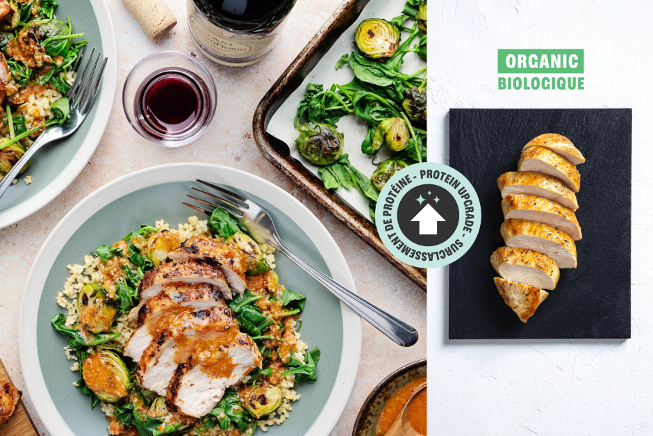 Protein Upgrade | Creamy Tomato ORGANIC Chicken Breasts over Spiced Bulgur