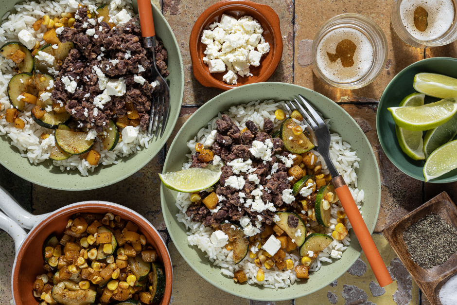 Late Summer Burrito Bowls