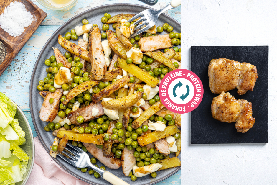 Protein Swap | Poutine-Inspired Chicken Thighs with Buttery Cider Gravy