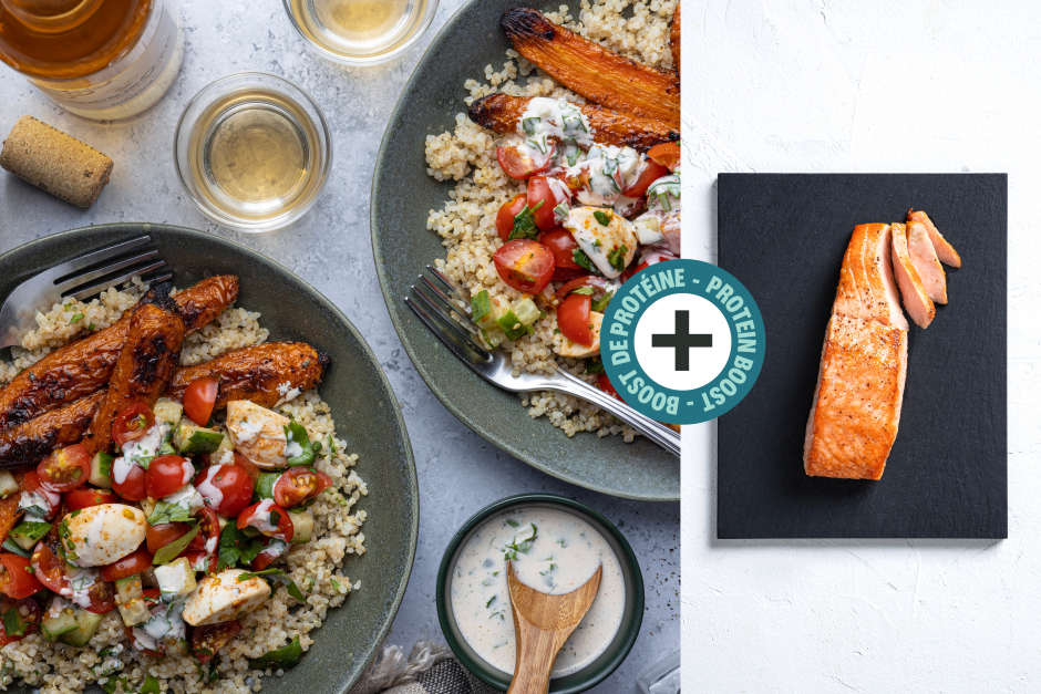 Boost de protéines | Bols-repas de saumon et quinoa nourrissant à la péruvienne