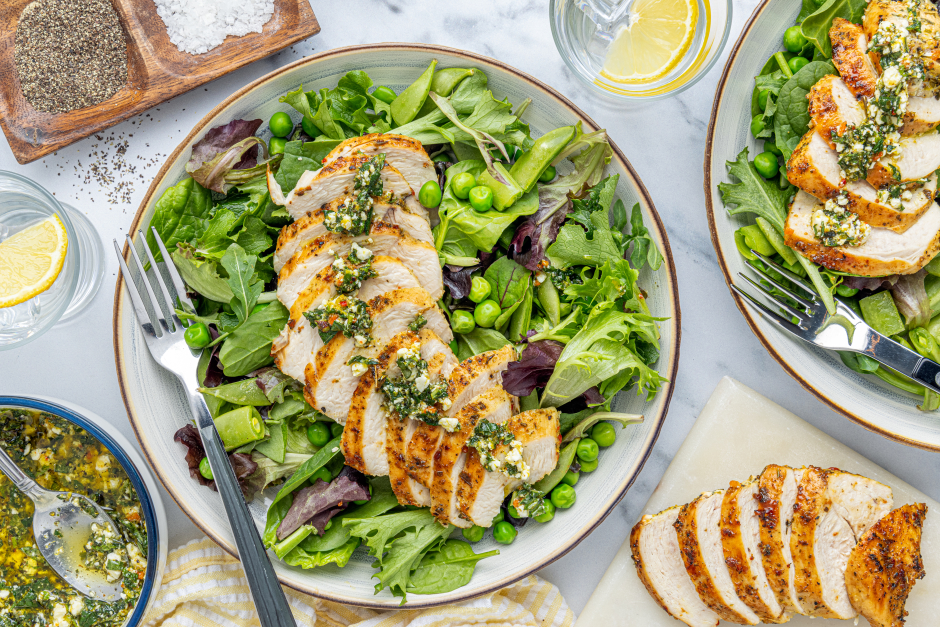 Carb-Wise: Speedy Spring Chicken Meets Spring Pea Salad