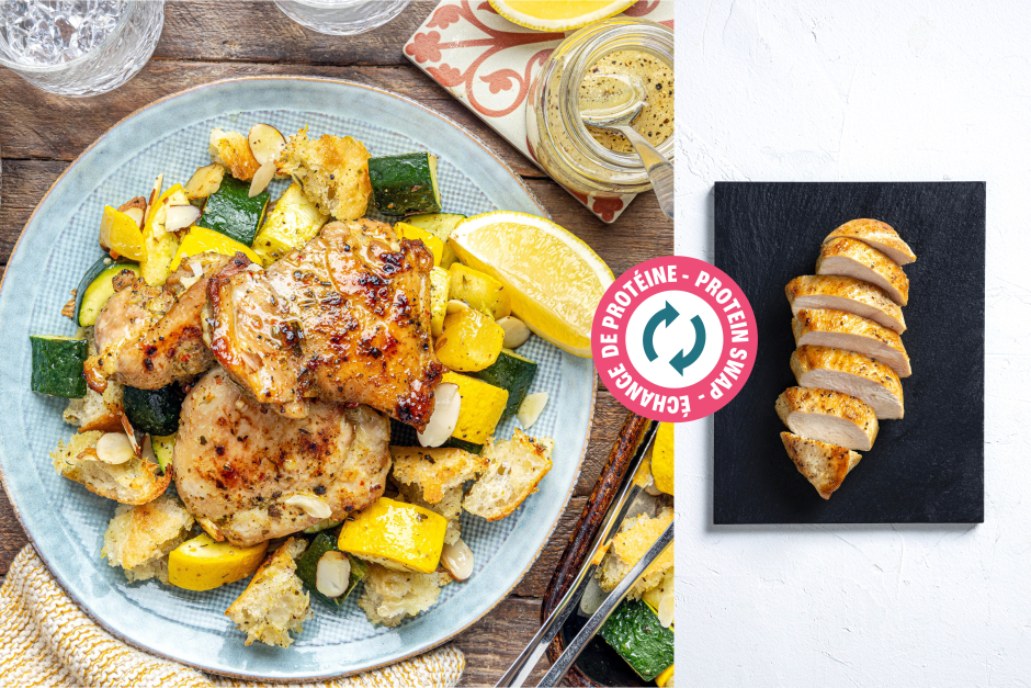 Protein Swap | Lemon-Garlic Chicken Breast Traybake